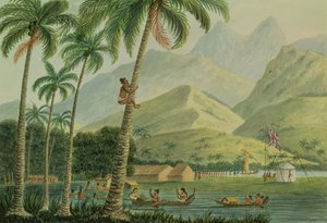 Het observatorium, Point Venus, Otahytey, 1792 door Captain George Tobin